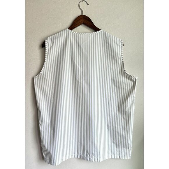 NWT FABIANA FILIPPI Women's White Striped Embellished Sleeveless Tunic Size 3XL - Picture 3 of 10